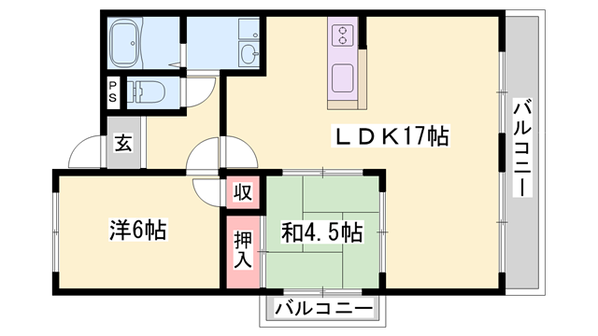 ルークレジデンス姫路Ⅱの物件間取画像